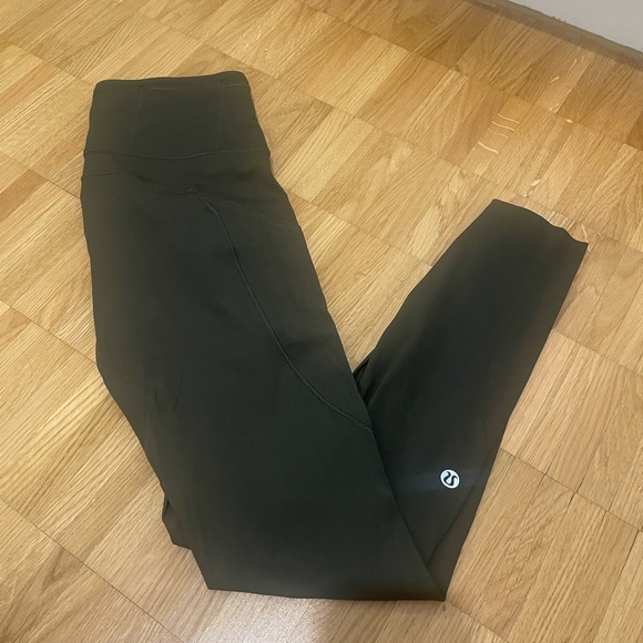 Lululemon Dark Olive Fast and Free Leggings - Picture 2 of 3